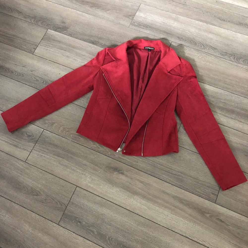 Express Faux Suede Moto Jacket - like new!! - Picture 3 of 5